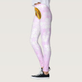 Leggings Joyeux taco sur motif faux paillettes rose (Gauche)