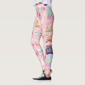 Leggings Joyeux voeux de Pâques - Motif Funny Bunny Pâques (Gauche)