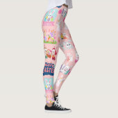 Leggings Joyeux voeux de Pâques - Motif Funny Bunny Pâques (Droite)