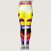 Leggings Joyful Splash: Laughing Emoji Art (Devant)