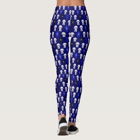 Leggings Jujitsu Jiu Jitsu Motif bleu (Dos)