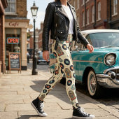 Leggings Jukebox Rétro & Disques Vinyles : Rock 'n' Roll de