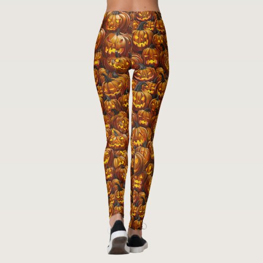 Leggings Jumble de Jack-o-Lanterns (Dos)