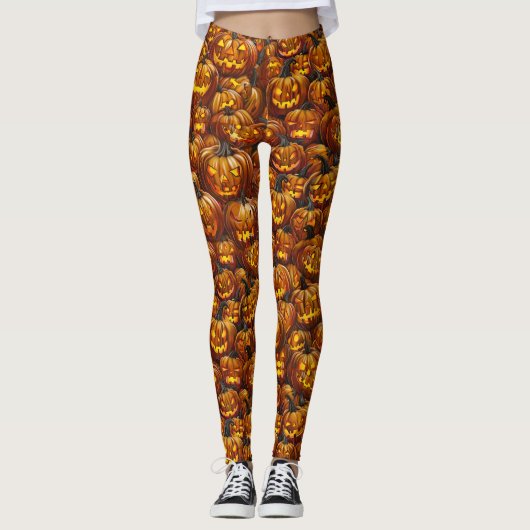 Leggings Jumble de Jack-o-Lanterns (Devant)