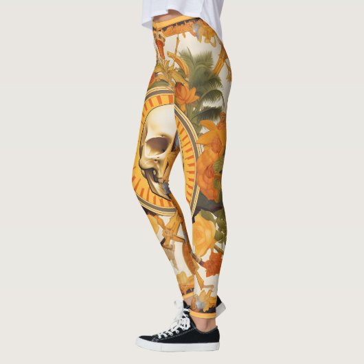 Leggings Jungle crâne | Motif coloré (Gauche)