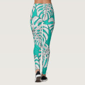 Leggings Jungle Feuille Tropical Floral sans fil (Dos)