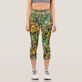 Leggings Jungle Graffiti - Gras et Énergétique (Recto)
