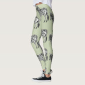 Leggings Jungle Zebra Wild Motif & Nom personnalisé (Gauche)
