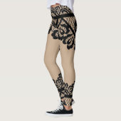 Leggings Jupe et bottes d'illusion de dentelle (Gauche)