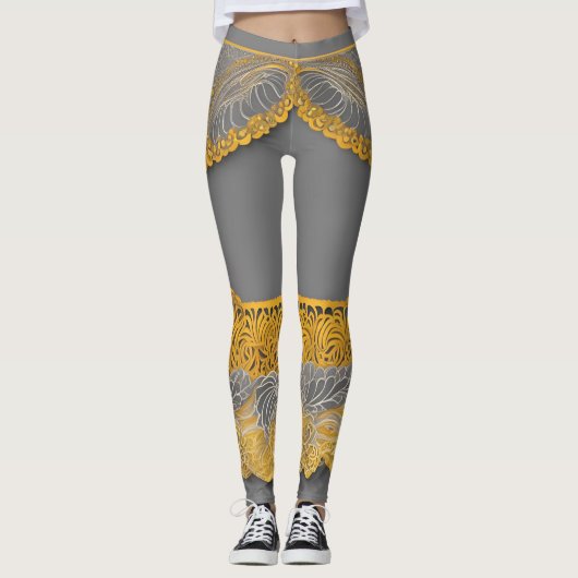 Leggings Jupe-moi sur l'art de Lace AI (Devant)