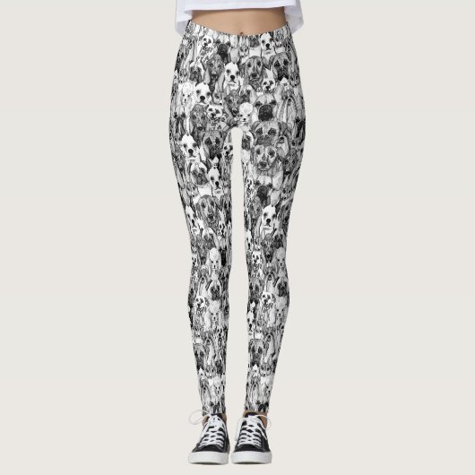 Leggings juste chiens (Devant)