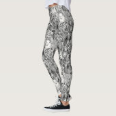 Leggings juste des cochons noirs demi-perle (Gauche)