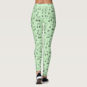 Leggings Juste noté vert (Dos)