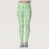 Leggings Juste noté vert (Devant)