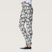 Leggings juste panda porte noir blanc (Gauche)