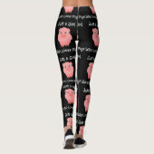 Leggings Juste une fille qui aime le cochon (Dos)