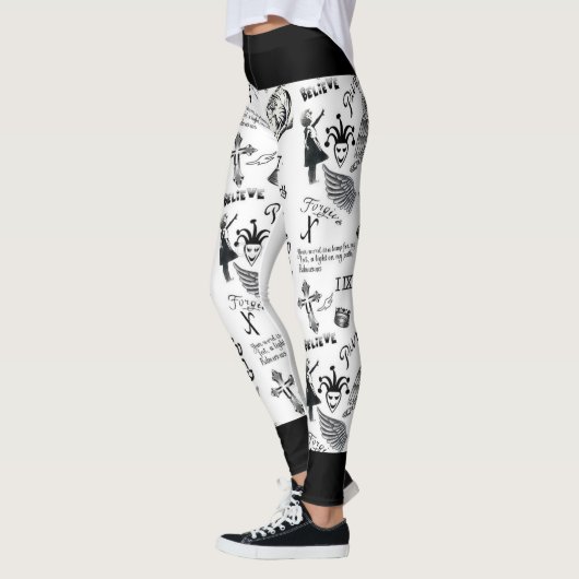 LEGGINGS JUSTIN BIEBER TATOUE DES GUÊTRES (Gauche)