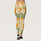 Leggings Kalani Tie Dye Mélange Hibiscus Tropical - Orange (Dos)