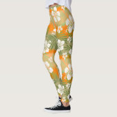 Leggings Kalani Tie Dye Mélange Hibiscus Tropical - Orange (Gauche)