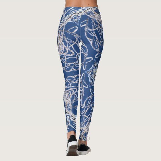 Leggings Kaleidoscope Bleu clair, Blanc, Étoile simple (Dos)