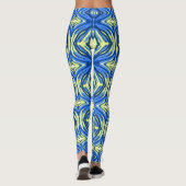 Leggings Kaleidoscope bleu et jaune (Dos)