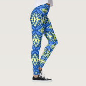 Leggings Kaleidoscope bleu et jaune (Droite)