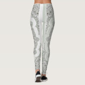 Leggings Kaleidoscope Fractal Mandala - vert gris (Dos)