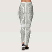 Leggings Kaleidoscope Fractal Mandala - vert gris (Dos)
