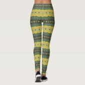 Leggings Kaleidoscope jaune et vert Mandala Motif (Dos)