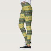 Leggings Kaleidoscope jaune et vert Mandala Motif (Gauche)
