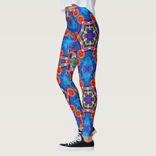 Leggings Kaléidoscope peinture à l’huile multicolore (Gauche)