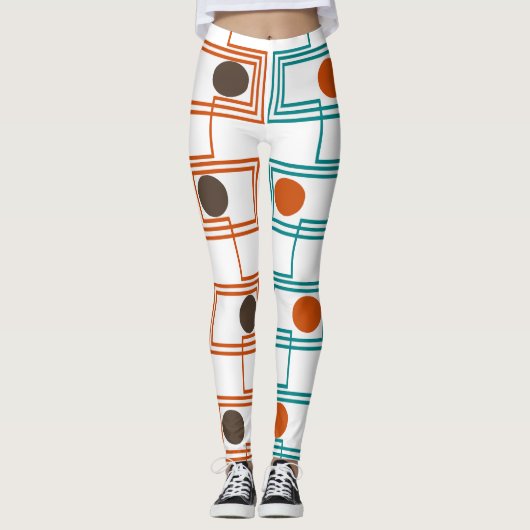 Leggings Kandinsky Rectangles avec Ovals (Devant)