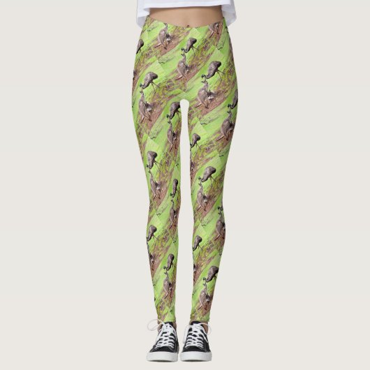 Leggings Kangaroo Et Emu Australiens, (Devant)