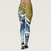 Leggings Katsushika Hokusai - Grande vague colorée (Dos)