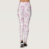 Leggings Kawaii Citrouilles, Fantômes & Fleurs (Dos)