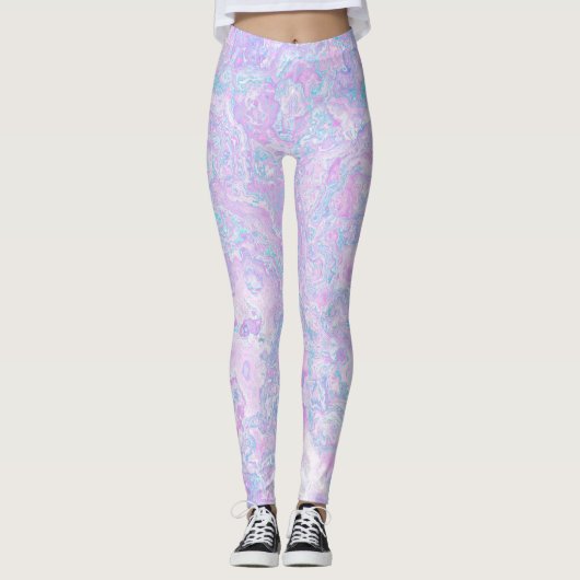 Leggings Kawaii Cute Boho Tourbillonnant Pastel Coton Candy (Devant)
