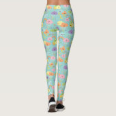 Leggings Kawaii Cute Cloud Sun Moon Motif neutre (Dos)