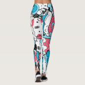 Leggings Kawaii Style de dessin Dessert Nom et enfants init (Dos)