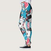 Leggings Kawaii Style de dessin Dessert Nom et enfants init (Gauche)