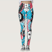 Leggings Kawaii Style de dessin Dessert Nom et enfants init (Devant)