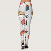 Leggings Kawaii Sushi Rolls Motif Slip-On Baskets (Dos)