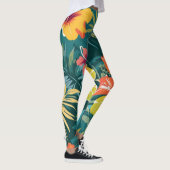 Leggings Kawung Batik tropical avec Hibiscus (Droite)