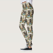 Leggings Keeshond avec œufs de Pâques (Gauche)