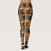 Leggings Keeshond avec Roses de coeur Saint Valentin (Dos)