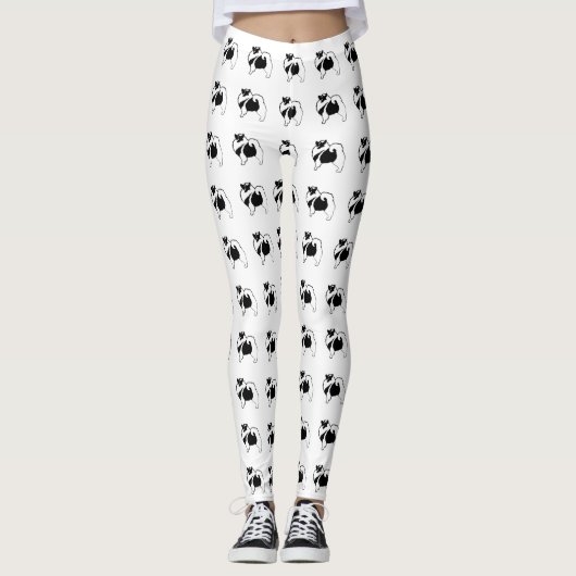 Leggings Keeshond Graphics - Cute Original Chig Art (Devant)