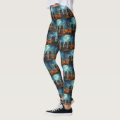 Leggings Keeshond Halloween Éffrayant (Gauche)