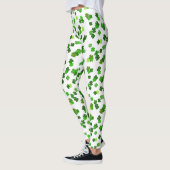 Leggings Kelly green "Shamrocks en train de tomber" (Gauche)