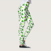 Leggings Kelly green "Shamrocks en train de tomber" (Droite)