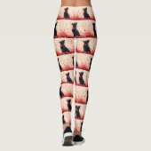 Leggings Kelpie australien avec des roses - Saint-Valentin (Dos)