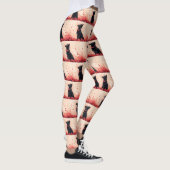 Leggings Kelpie australien avec des roses - Saint-Valentin (Droite)